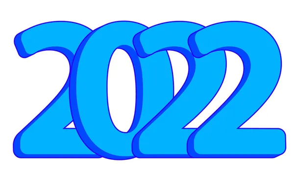 Illustration Abstrakt 2022 Nummer — Stock vektor