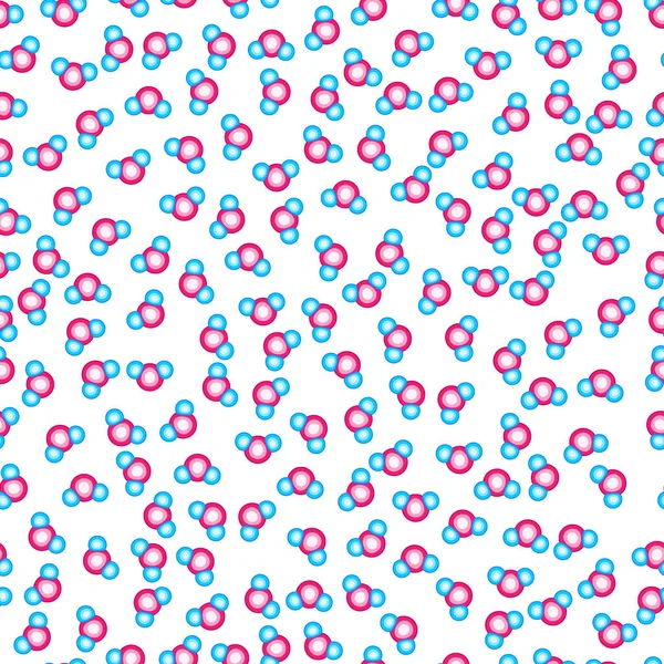 Water Molecule Abstract Seamless Pattern — Vetor de Stock