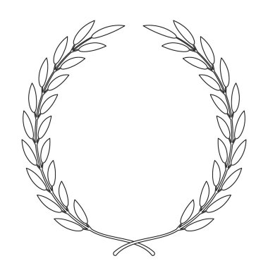 Bir defne çelengi çizimi