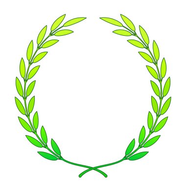 resimde yeşil defne çelengi