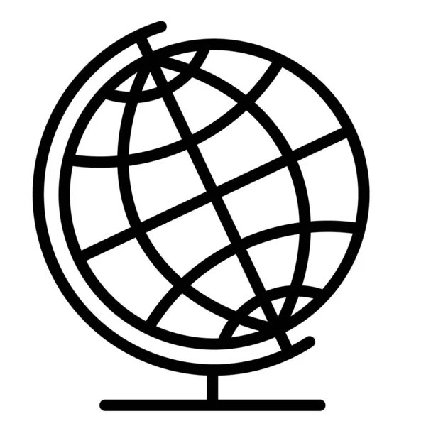 Illustration Une Icône Globe Simple — Image vectorielle