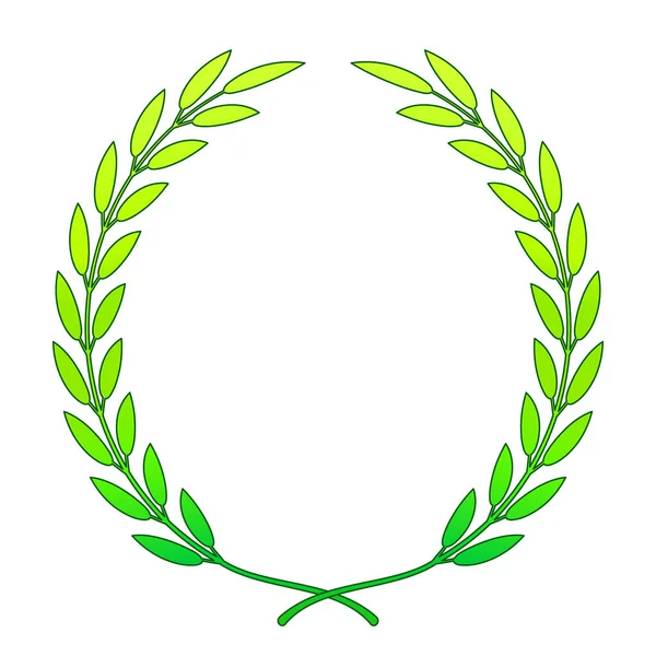 Зеленый Лавровый Венок — стоковый вектор