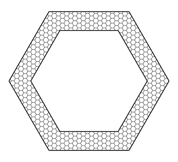 Illustrazione Della Cornice Esagonale Astratta — Vettoriale Stock