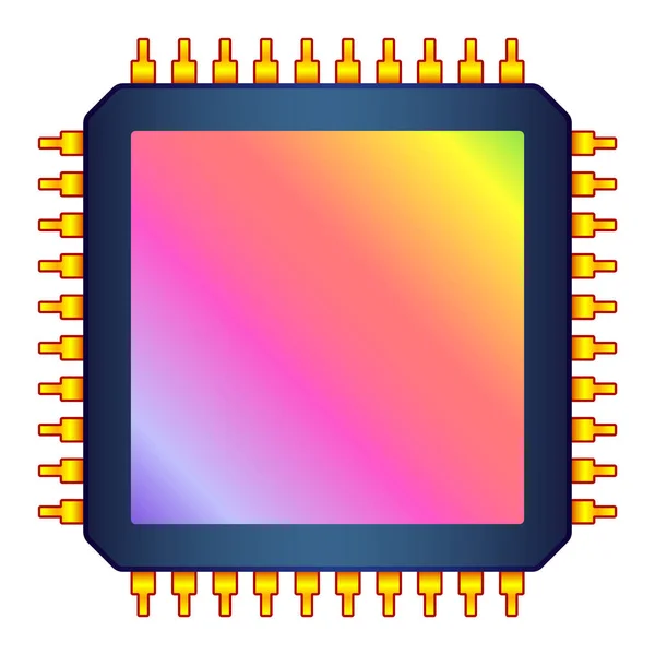 Ilustração Unidade Circuito Integrado Abstrata — Vetor de Stock