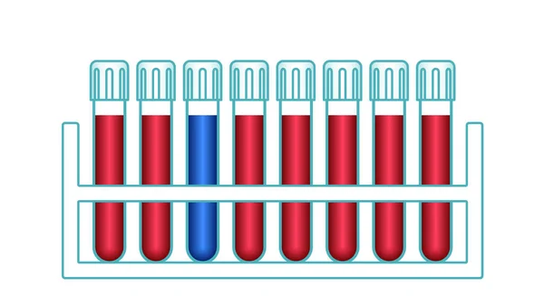Illustration Row Laboratory Test Tubes — Stock Vector