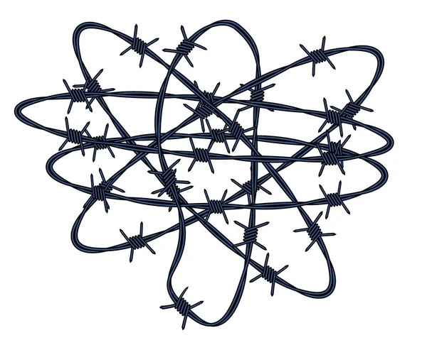 Illustration Ett Abstrakt Snedstreck Taggtråd — Stock vektor