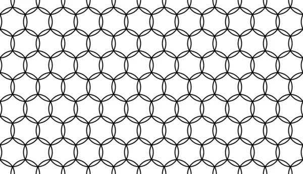Seamless Contour Pattern Concaved Hexagons — Stock Vector