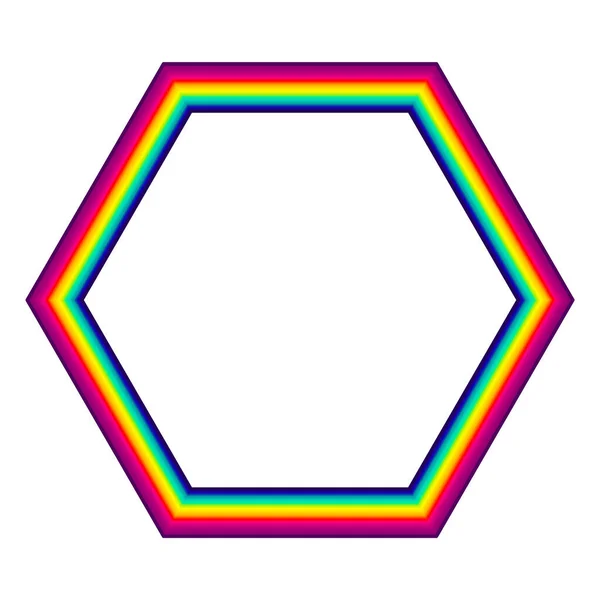 Illustratie Van Een Abstract Hexagonaal Spectrum Icoon — Stockvector