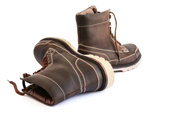 Botas castanhas — Fotografia de Stock