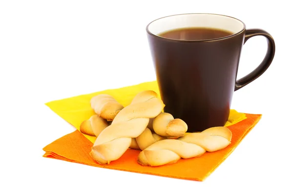 Kopje thee en koekjes — Stockfoto