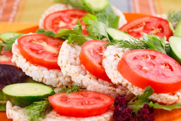 Sandwiches de galletas de arroz infladas — Foto de Stock