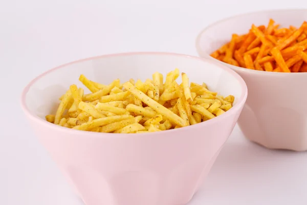 Batatas fritas em taças — Fotografia de Stock