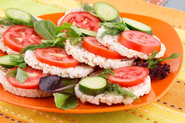 Sandwiches de galletas de arroz infladas — Foto de Stock