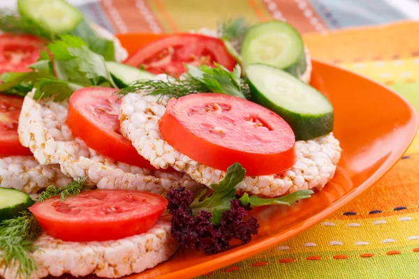 Sandwiches de galletas de arroz infladas —  Fotos de Stock