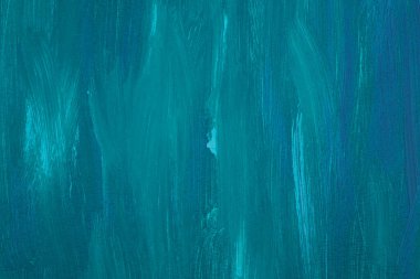 Arkaplan olarak renkli boya dokusu. Mavi soyut yatay görüntü. Akrilik resim.