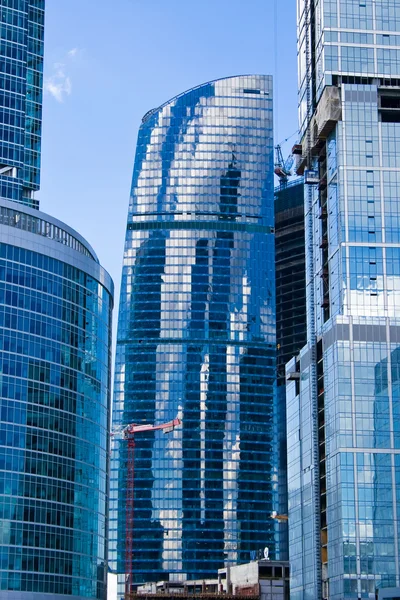 Moderna internationella skyskrapor businesscenter, Moskva city, Ryssland — Stockfoto