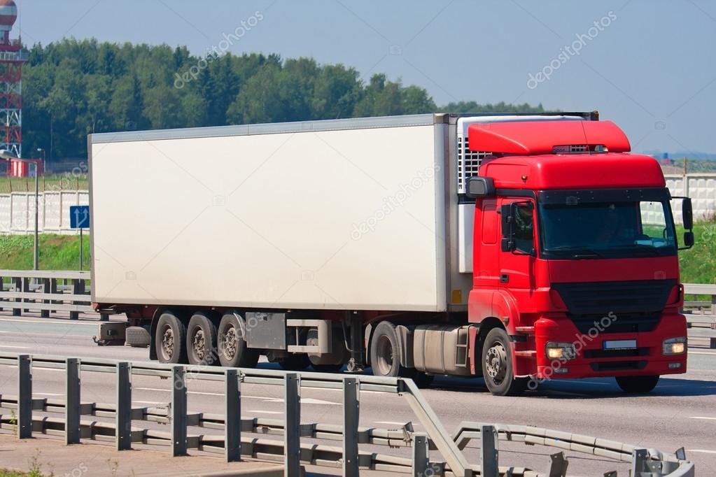 Truck on highway