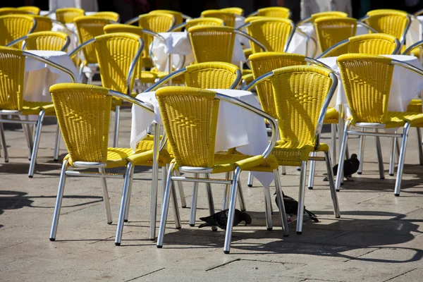 Café tabellen in Venetië — Stockfoto