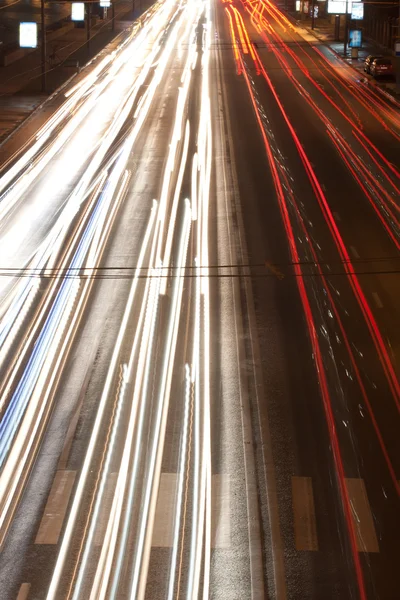 Estrada nocturna — Fotografia de Stock