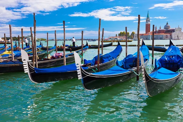 Gondels in Venetië — Stockfoto