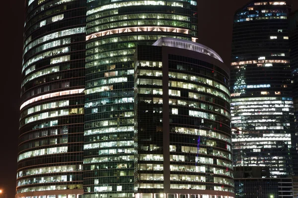 Skyscrapers at night — Stock Photo, Image