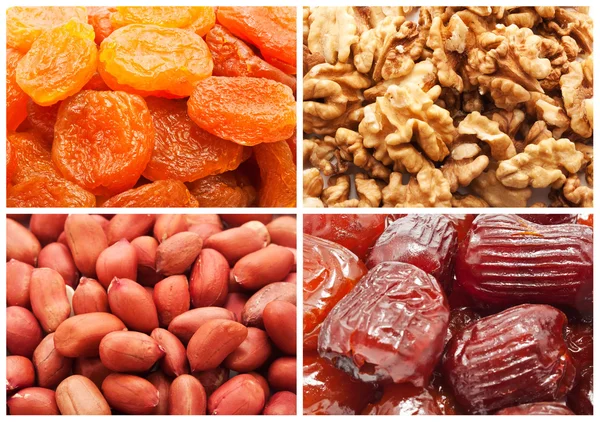 Dried fruits and nuts — Stock Photo, Image