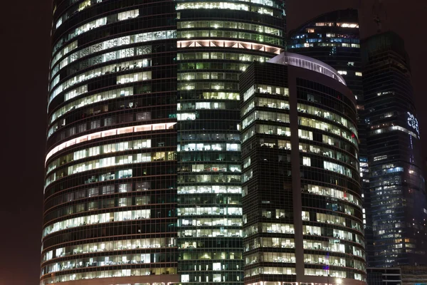 Skyscrapers at night dfgh — Stock Photo, Image