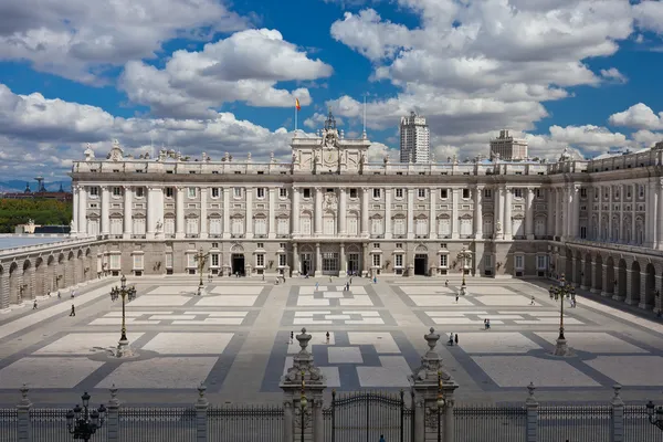 Palazzo Reale di Madrid Foto Stock Royalty Free