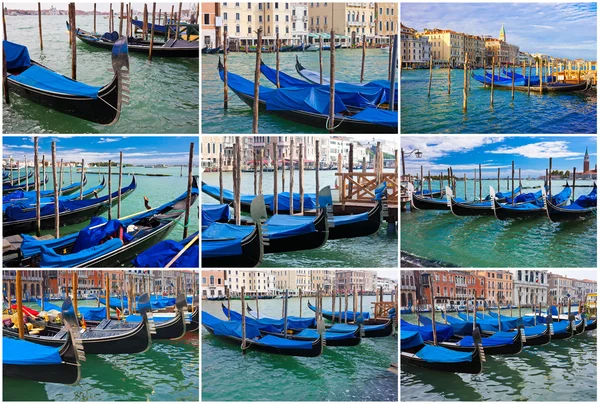 Gondels in Venetië — Stockfoto