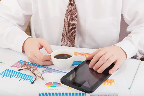 Businessman take coffee break — Stock Photo, Image