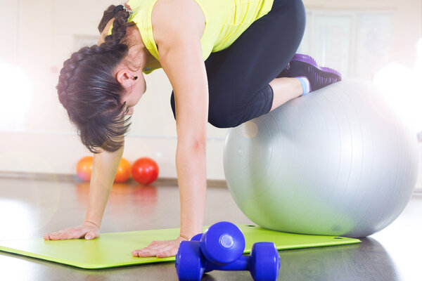 Young girl fitness workout