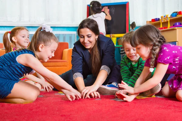 Development games at kindergarten — Stock Photo, Image