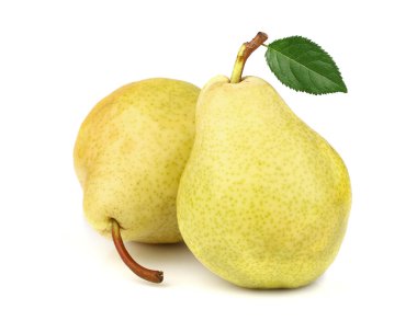 olgun armut yaprak ile