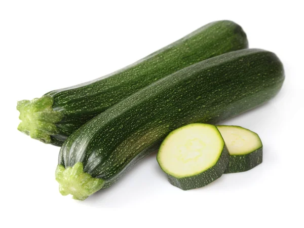 Zucchini auf weißem Hintergrund — Stockfoto