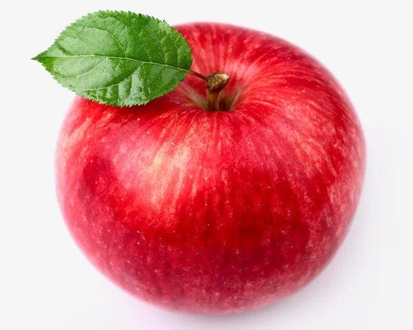 Süßer roter Apfel in Nahaufnahme — Stockfoto