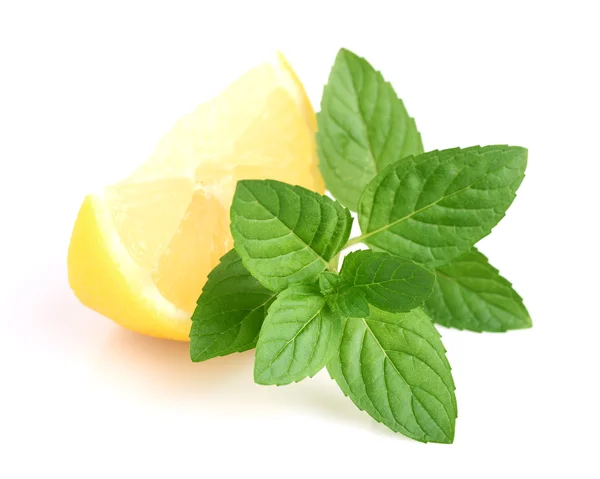 Lemon with mint — Stock Photo, Image