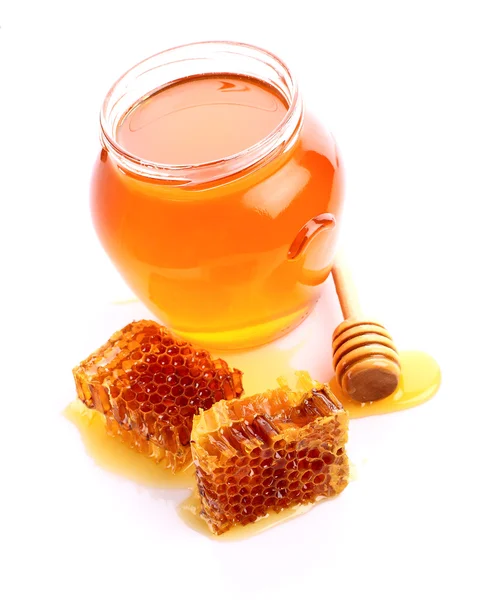 Miel con panales — Foto de Stock