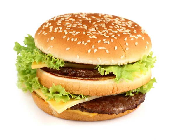 Hamburger in closeup Stock Picture
