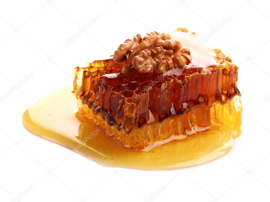 Honeycomb with walnut