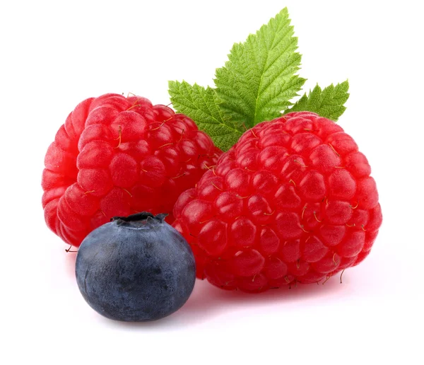 Raspberry with blueberry — Stock Photo, Image