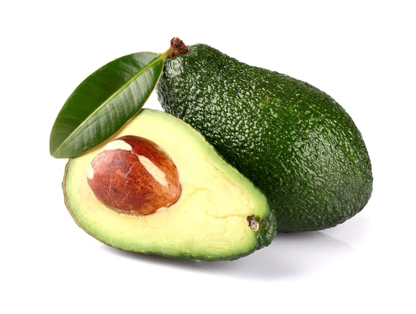 Avocado with leaf Stock Image