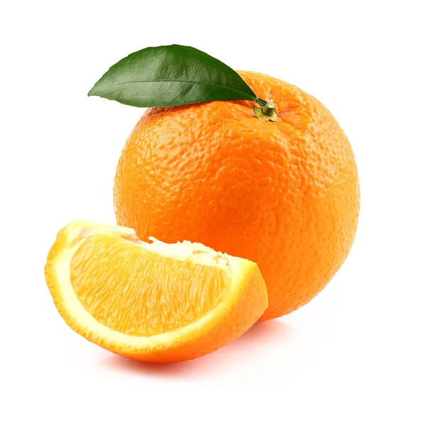 Rijp oranje fruit met segment — Stockfoto