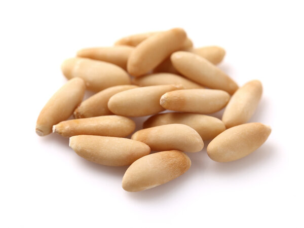 Pine nuts in closeup