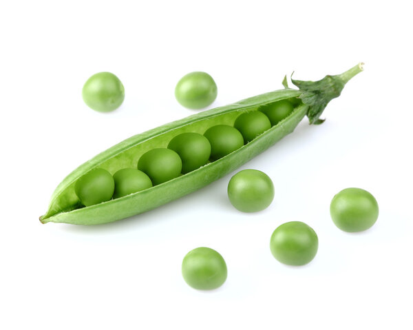 Green peas in closeup