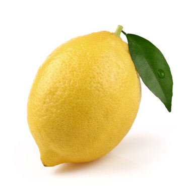 One ripe lemon in closeup clipart