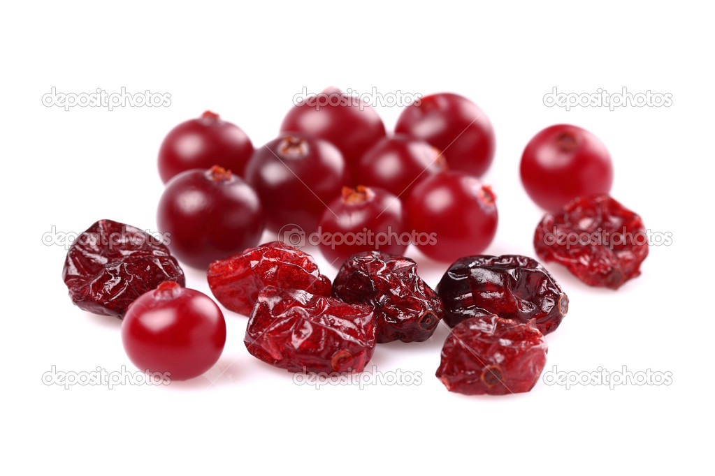 Dried and fresh cranberries