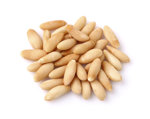 Pine nuts in closeup
