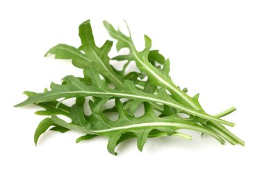 closeup Ruccola yapraklarda