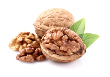 Walnuts with leaves clipart