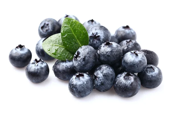 Blueberry with leaves — Stock Photo, Image